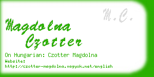 magdolna czotter business card